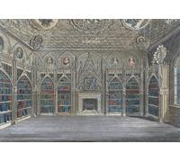The library at Strawberry Hill House Twickenham London England. The house which still stands was built by Horace Walpole in the gothic revivial style between 1749 and 1776. After a late 18th century