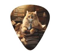The Library Cat Guitar paddles, bass guitar, electric guitar or Hawaii four strings (12 packs, thin, medium, heavy)