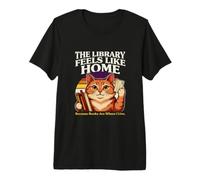 The Library Feels Like Home Because Books are Where I Live Premium T-Shirt