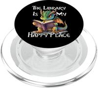 The Library Is My Happy Place Dragon Teacher PopSockets PopGrip for MagSafe