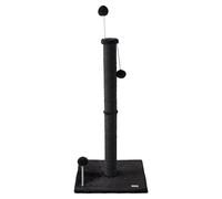 THE LICKER Store 38" Tall Sisal Cat Scratching Post with Interactive Hanging Toys and Spring Balls, Weighted Non-Slip Base for Indoor Cats, Black Modern Farmhouse Pillar Design CTR1010B