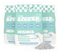 The LICKER Store CLR2000B-SET3 Unscented Premium Clumping Bentonite Clay Cat Litter w/Activated Charcoal, Natural Odor Control, 99% Dust-Free, 9.37 LBS (Set of 3)