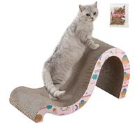 THE LICKER STORE CSR1013D Kona 27" Modern Cardboard Double-Sided Wave Cat Scratcher with Catnip, Pattern Party