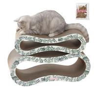 THE LICKER STORE CSR1014F Suvi 26" Modern Cardboard Infinity 2-in-1 Lounge Bed Cat Scratcher with Catnip, Garden Cats