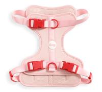 THE LICKER STORE HNS1003G Arlo Large Adjustable Soft Padded No Pull Pet Harness with 3 Buckles and 3 Leash Clips, Paloma