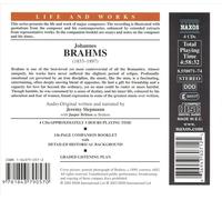 THE LIFE AND WORKS OF JOHANNES BRAHMS NEW CD