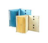 The Life Book Document Organiser, Go Missing Document Organizer with Labels and Stickers, Durable and Sturdy for Storing Letters and Passports(Beige+Blue)