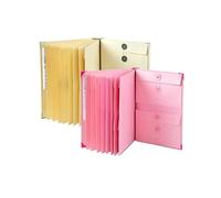 The Life Book Document Organiser, Go Missing Document Organizer with Labels and Stickers, Durable and Sturdy for Storing Letters and Passports(Beige+Pink)