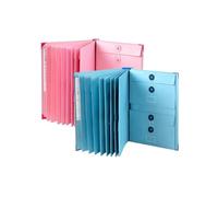 The Life Book Document Organiser, Go Missing Document Organizer with Labels and Stickers, Durable and Sturdy for Storing Letters and Passports(Pink+Blue)