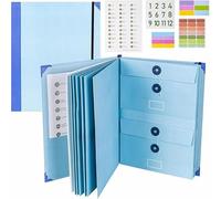 The Life Book Document Organizer - Binder for Important Documents, in Case i Die Binder, in Case i Go Binders, End of Life Organizer Paper File Folio Organizer with Labels (Blue)