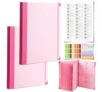 The Life Book Document Organizer - Binder for Important Documents, The Folio in Case I Die Binder, Family Emergency Planner, End of Lifeorganizer Paper File Folio Organizer with Labels(2Sets Pink)