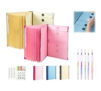 The Life Book Document Organizer, Folio Document Organizer, If I Die Binder UK, Veloron If I Die Binders, in Case i Go Missing Binder for Important Documents,with Pockets File School(Beige+Pink)