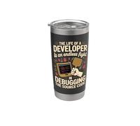 The Life of a Developer is an Endless Fight Programming Stainless Steel Insulated Tumbler
