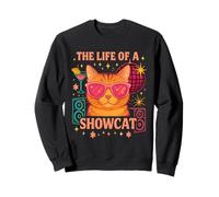 The Life of a Showcat Cute Party Girl Cat Sunglasses y2k Sweatshirt