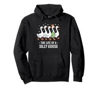The Life of a Silly Goose Funny Whimsical Animal Joke Mom Pullover Hoodie