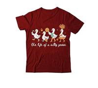 The Life of a Silly Goose Shirt, Funny Silly Goose T-Shirt, Classic Graphic Print Women Men V-Neck Tshirt