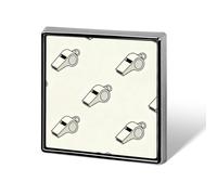 The Lifeguard Whistle Square Metal Brooches 1 Inch Memorial Badges Exquisite Decorations Pins for Clothing