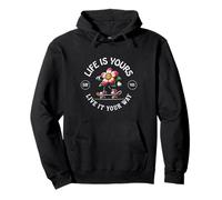 the lifes is Live your way skater comic - say yes Pullover Hoodie