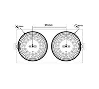 The Light Group SLC DL04 Square X2 LED recessed light 2,700K black