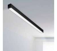 The Light Group SLC LED batten light CLICK, black, 112 cm, CCT, DALI, IP20