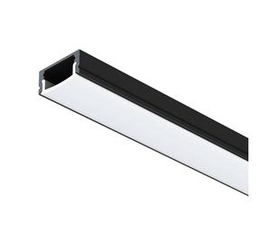 The Light Group SLC LED strip profile A1, black Length 2 m Height 8 mm Structure