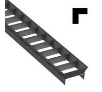 The Light Group SLC louvre grille Click, L module, black, plastic