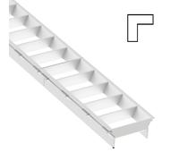 The Light Group SLC louvre grille Click, L module, white, plastic