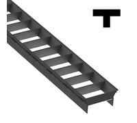 The Light Group SLC louvre grille Click, T-module, black, plastic