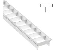 The Light Group SLC louvre grille Click, T-module, white, plastic