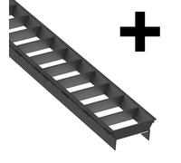 The Light Group SLC louvre grille Click, X-module, black, plastic