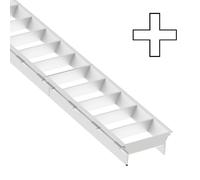 The Light Group SLC louvre grille Click, X-module, white, plastic