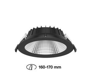 The Light Group SLC Shift LED recessed spotlight Ø19cm CCT, black