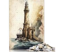The Light House Alexandria Puzzles 500 Piece Puzzle Adult Jigsaw Puzzle Jigsaw Puzzles for Adults Gifts 500pcs (52x38cm)