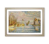The Lighthouse Groix by Paul Signac Framed Print | A2 Oak Framed Wall Art | Ready to Hang | Modern Cityscape Picture | Living Room Bedroom Lounge Office
