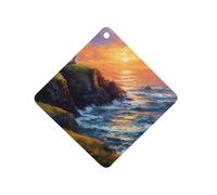The Lighthouse Keeper Car Air Freshener Aromatherapy Tablets Hanging Scented Cards for Rooms Bathrooms Wardrobe Rhombus