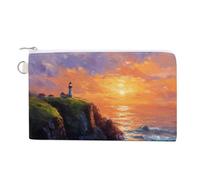 The Lighthouse Keeper Coin Purse Small Wallets with Zippered Key Ring Cute Wallet