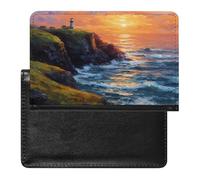 The Lighthouse Keeper Passport Holder Cover Wallet with ID Card Slot Slim Travel RFID Blocking Case Protector Essentials for Women Men