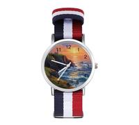 The Lighthouse Keeper Wrist Watches for Men Women Casual Braided Strap Easy Reader for Work Workout