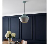 The Lighting Edit Dina Pendant Matt Mint & Pewter Led Pendant Ceiling Light, (Dia)320mm