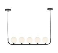 The Lighting Studio Cradle 5 Light Bar Pendant Matt With Opal Glass