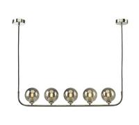The Lighting Studio Cradle 5 Light Bar Pendant Polished Chrome Smoked Glass