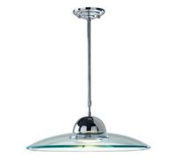 The Lighting Studio Hemisphere Pendant Polished Chrome And Clear Glass