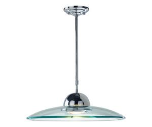 The Lighting Studio Hemisphere Pendant Polished Chrome And Clear Glass