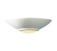 The Lighting Studio Stella Wall Light White Unglazed Ceramic Glass