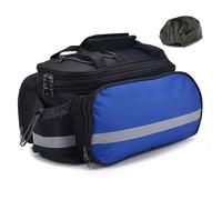 THE LIMIT Large Capacity Bicycle Pannier Bag, Rear Rack Bag, Saddle Bag, Cycling Gear, Detachable, Expandable, Waterproof, 27L, Scratch-Resistant, Includes Rain Cover (Blue)