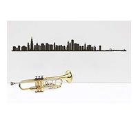 The Line City Skyline Silhouette Wall Art 140cm Chicago