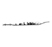 The Line City Skyline Silhouette Wall Art 49.5 cm Montreal Black