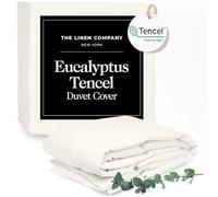 The Linen Company NY Eucalyptus Bedding - Tencel King Size Duvet Cover with BCI Cotton Blend, Ultra-Soft, Breathable Percale, Skin-Friendly, Lightweight, Temperature-Regulating (Light Grey)