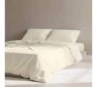 The Linen Company NY Eucalyptus Bedding - Tencel Single Duvet Cover with BCI Cotton Blend, Ultra-Soft, Breathable Percale, Skin-Friendly, Lightweight, Temperature-Regulating Sleep (Ivory)