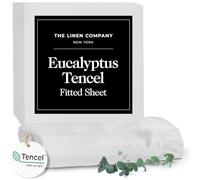 The Linen Company NY Eucalyptus Sheets - Tencel King Size Fitted Sheet with BCI Cotton Blend, Ultra-Soft, Breathable Percale, Skin-Friendly, Lightweight, Temperature-Regulating (Light Grey)